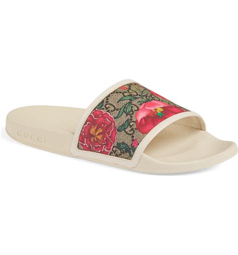 gucci floral slides sizing|Gucci floral slides nordstrom.